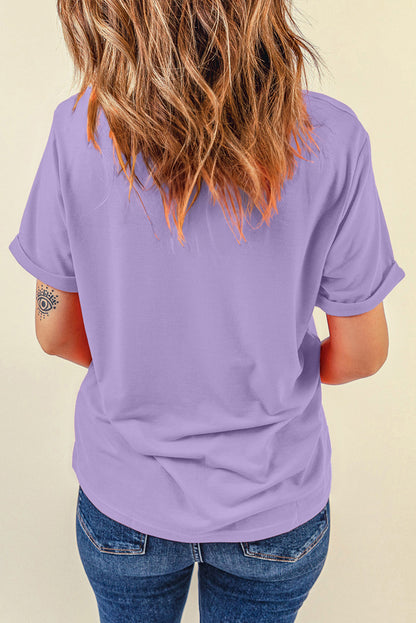 Wisteria Bunny Bow Plaid Print Easter Fashion Tee