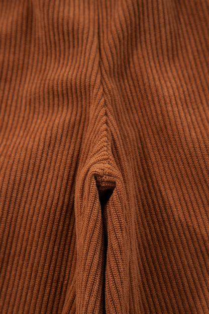 Dearlove Chestnut Drawstring Elastic Waist Casual Corduroy Pants