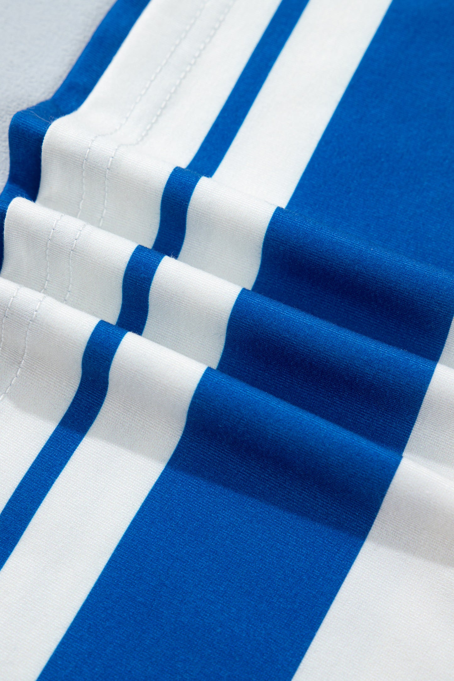 Blue Stripe USA Graphic Drop Shoulder Half Sleeve Loose T Shirt