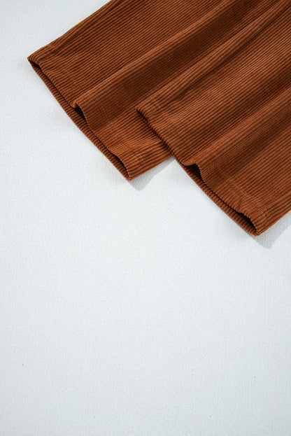 Dearlove Chestnut Drawstring Elastic Waist Casual Corduroy Pants